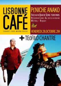 LISBONNE CAFE et TEÓFILO CHANTRE en concert le 28 octobre 2016