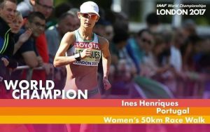 Inês Henriques championne du monde de 50km marche - Londres 2017