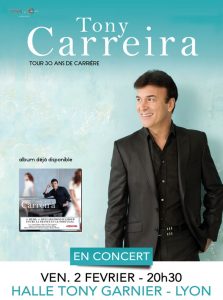 Tony Carreira en concert à Lyon le 22 février 2018