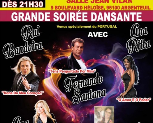 Grande soirée dansante, organisée par l’association Centro Postoral Portugais d’Argenteuil le samedi 19 mars 2016
