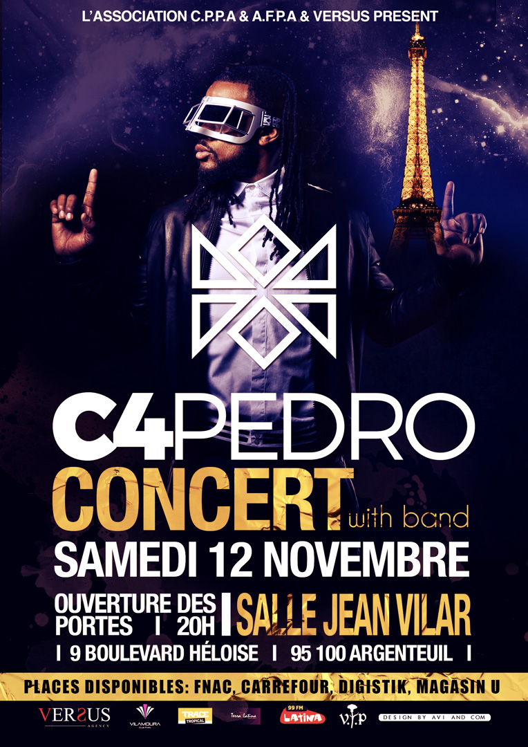 Concert C4 Pedro à Argenteuil le samedi 12 novembre 2016