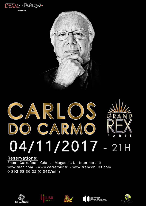 Carlos DO CARMO en concert au Grand Rex le 4 novembre 2017