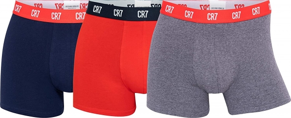 Boxers CR7 rouge, bleu, gris
