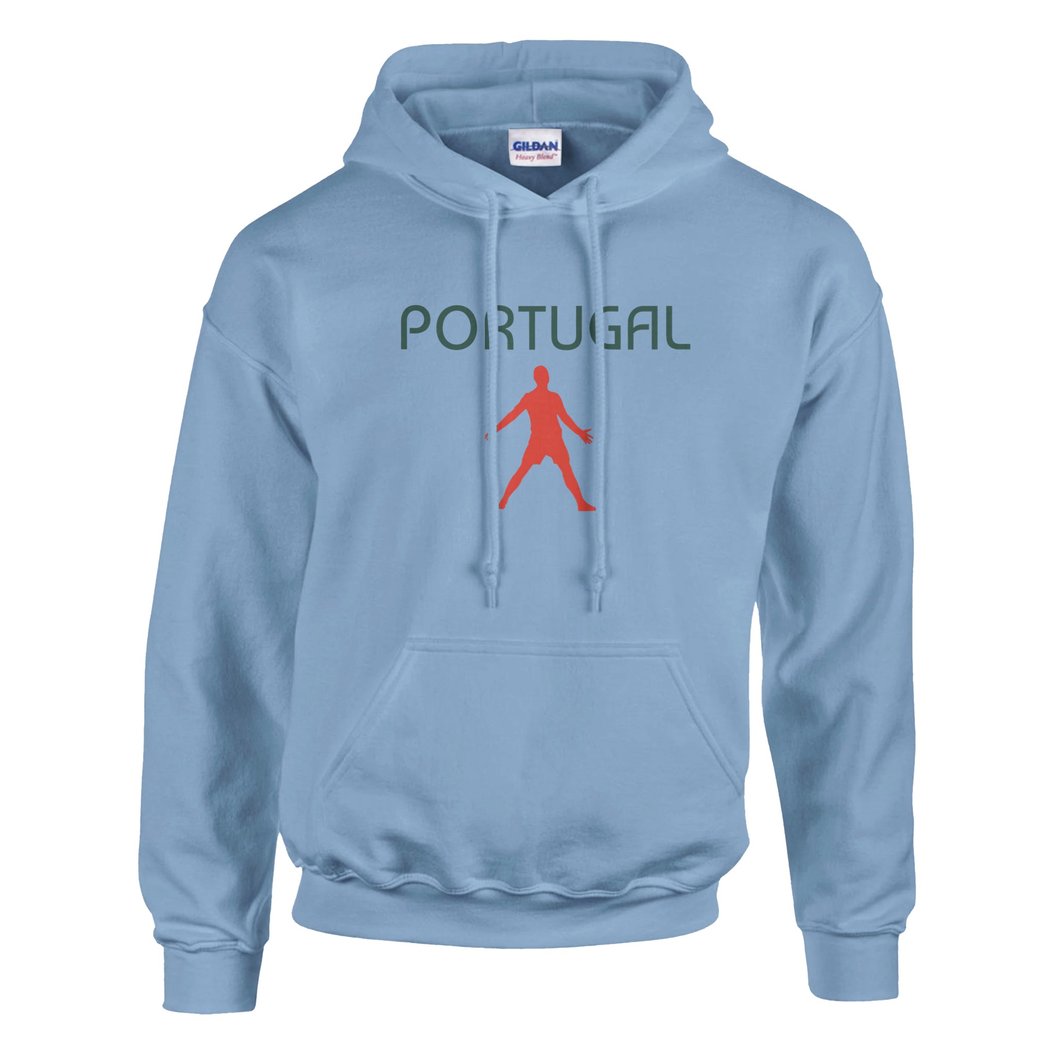 Sweat à capuche PORTUGAL CR7 bleu clair