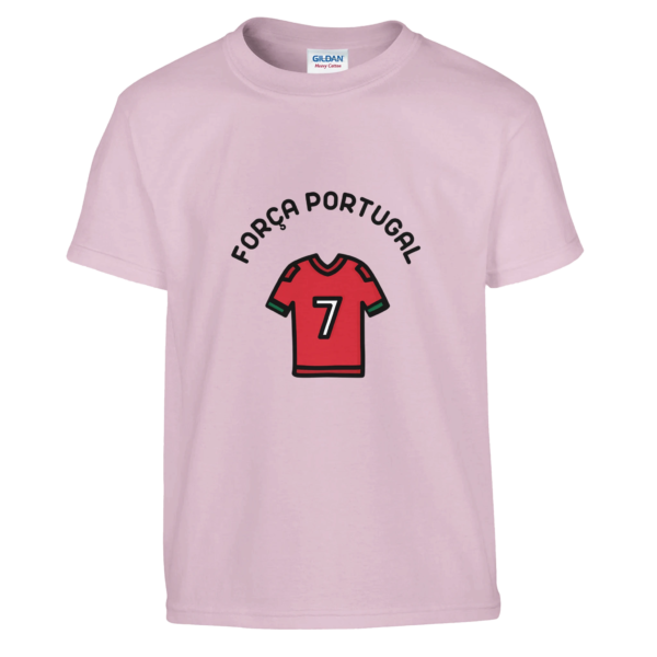 T-shirt enfant FORÇA PORTUGAL | rose