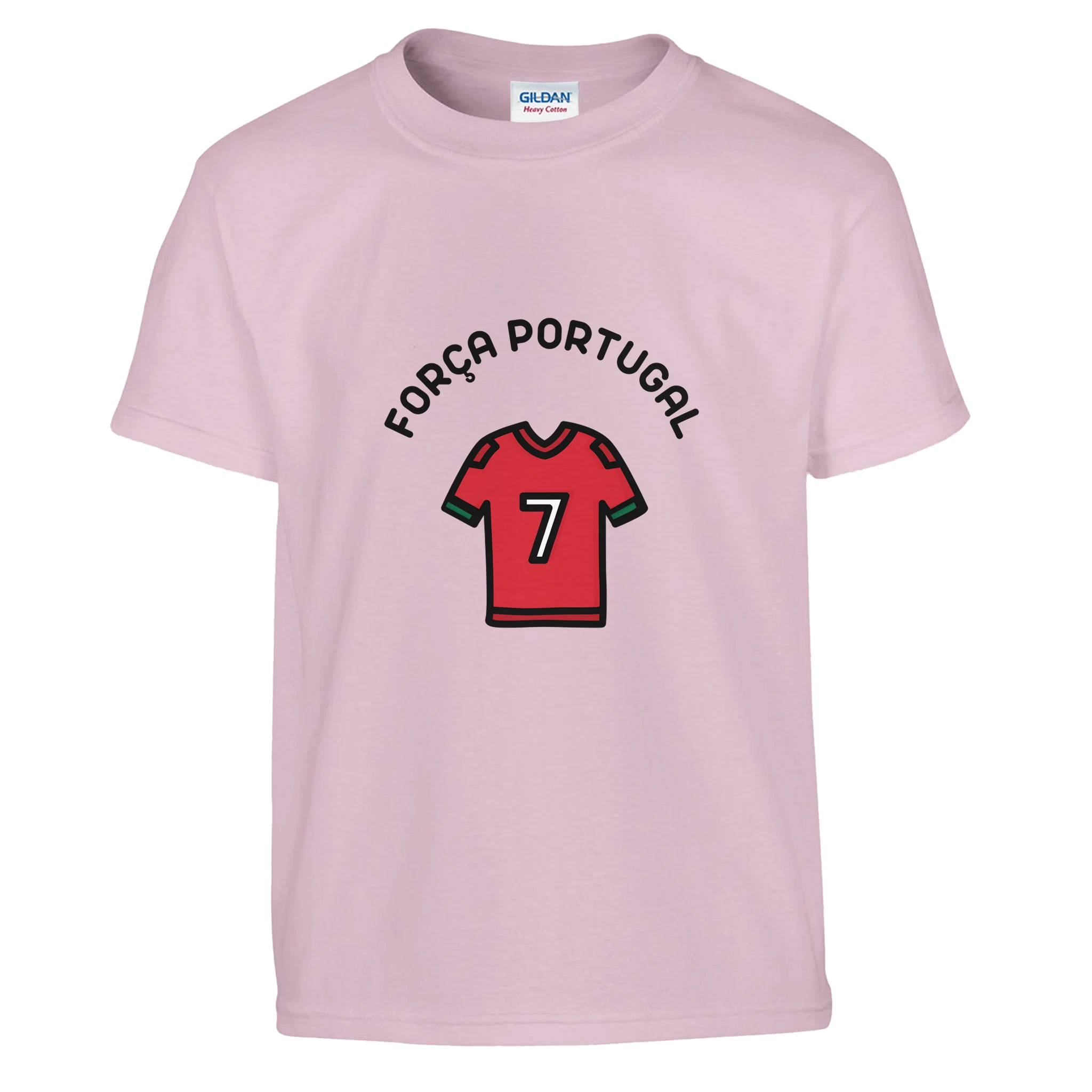 T-shirt enfant FORÇA PORTUGAL | rose