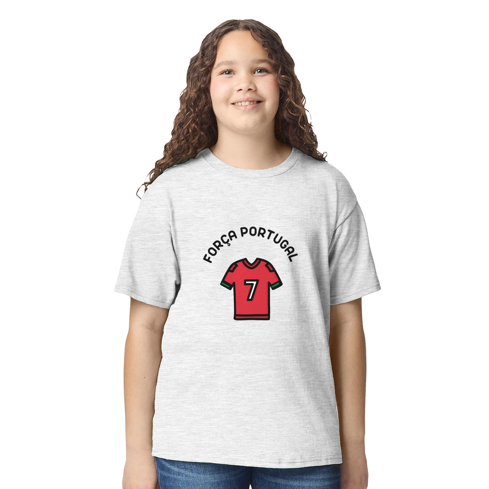 T-shirt enfant FORÇA PORTUGAL | gris