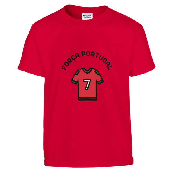 T-shirt enfant FORÇA PORTUGAL | rouge