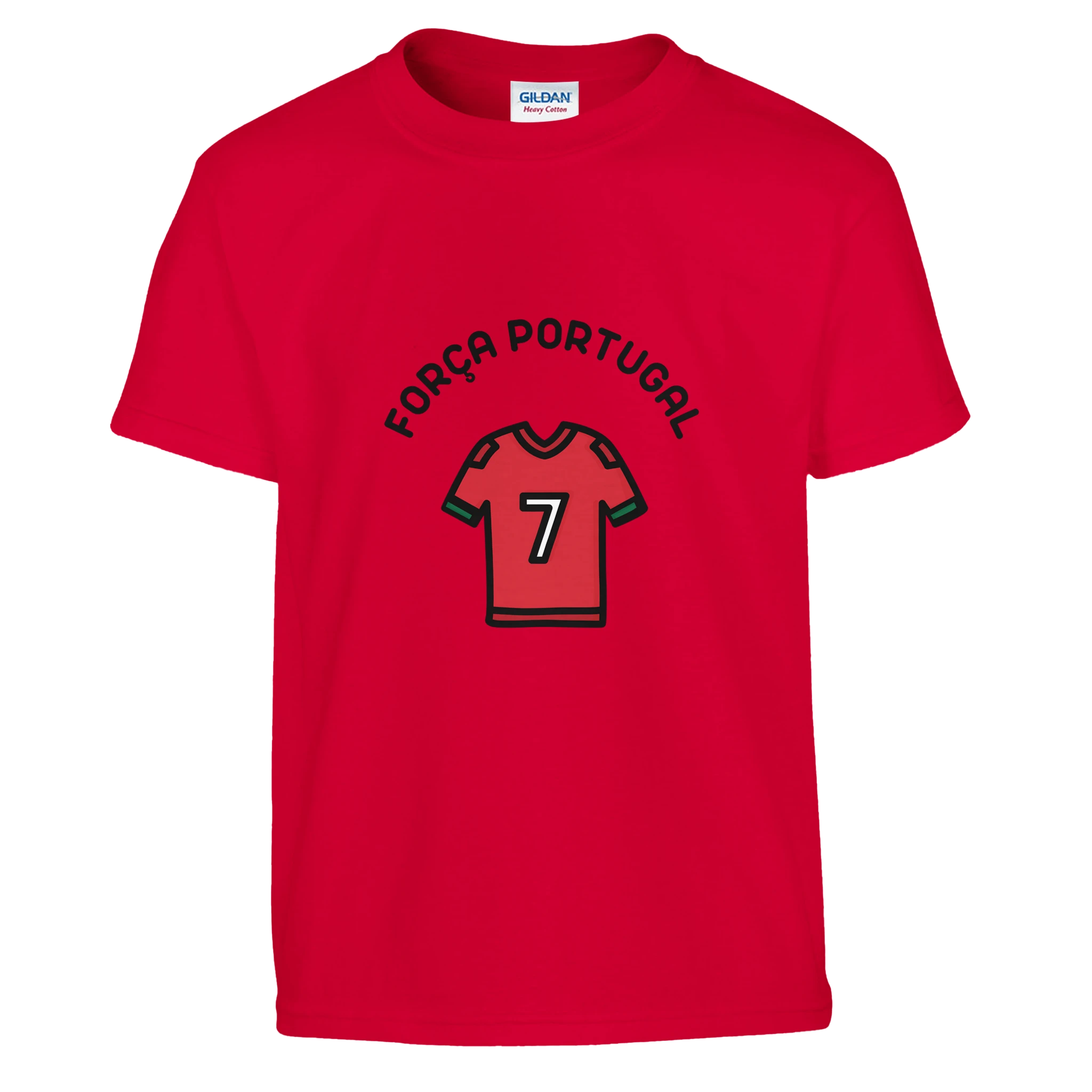 T-shirt enfant FORÇA PORTUGAL | rouge