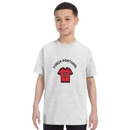 T-shirt enfant FORÇA PORTUGAL | gris