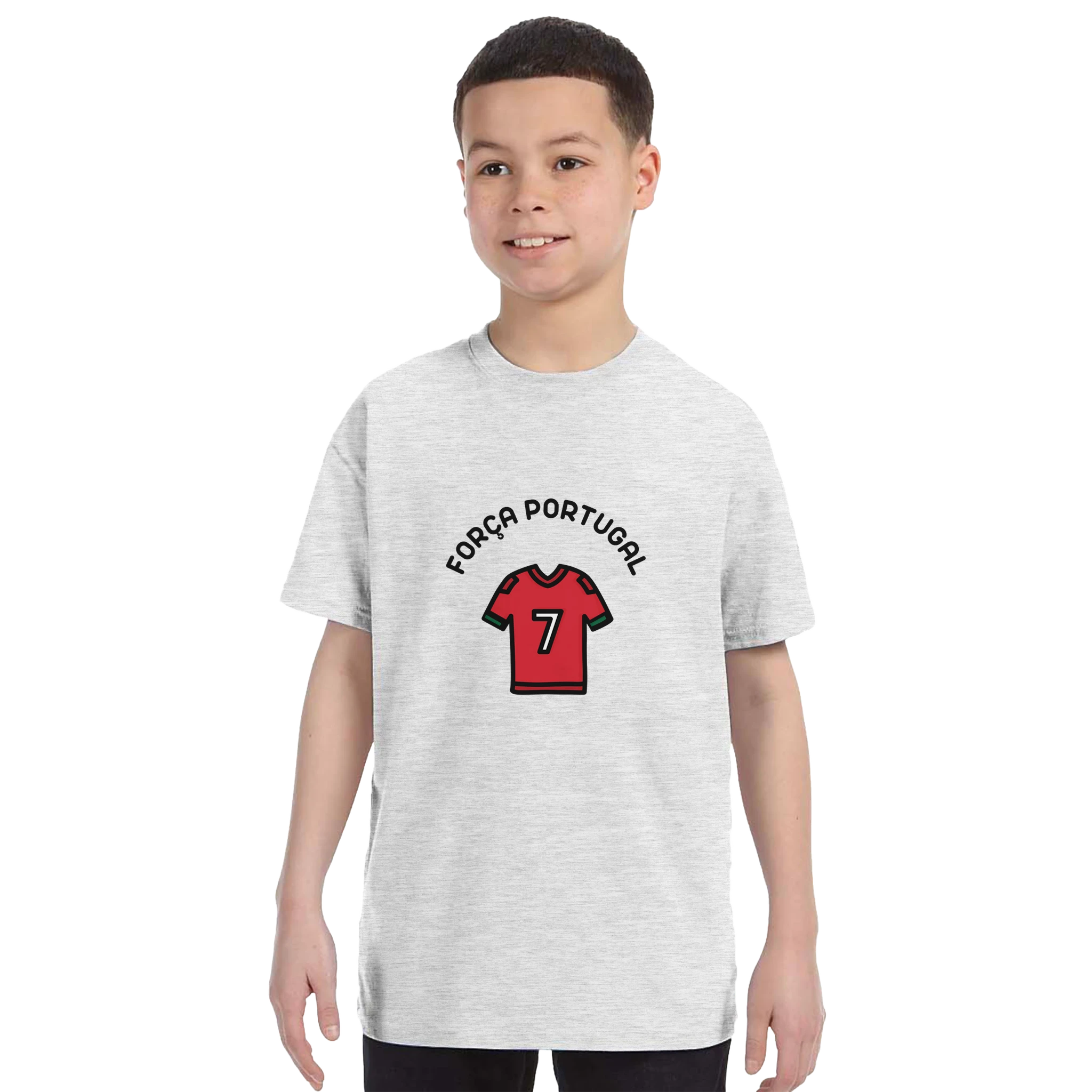 T-shirt enfant FORÇA PORTUGAL | gris