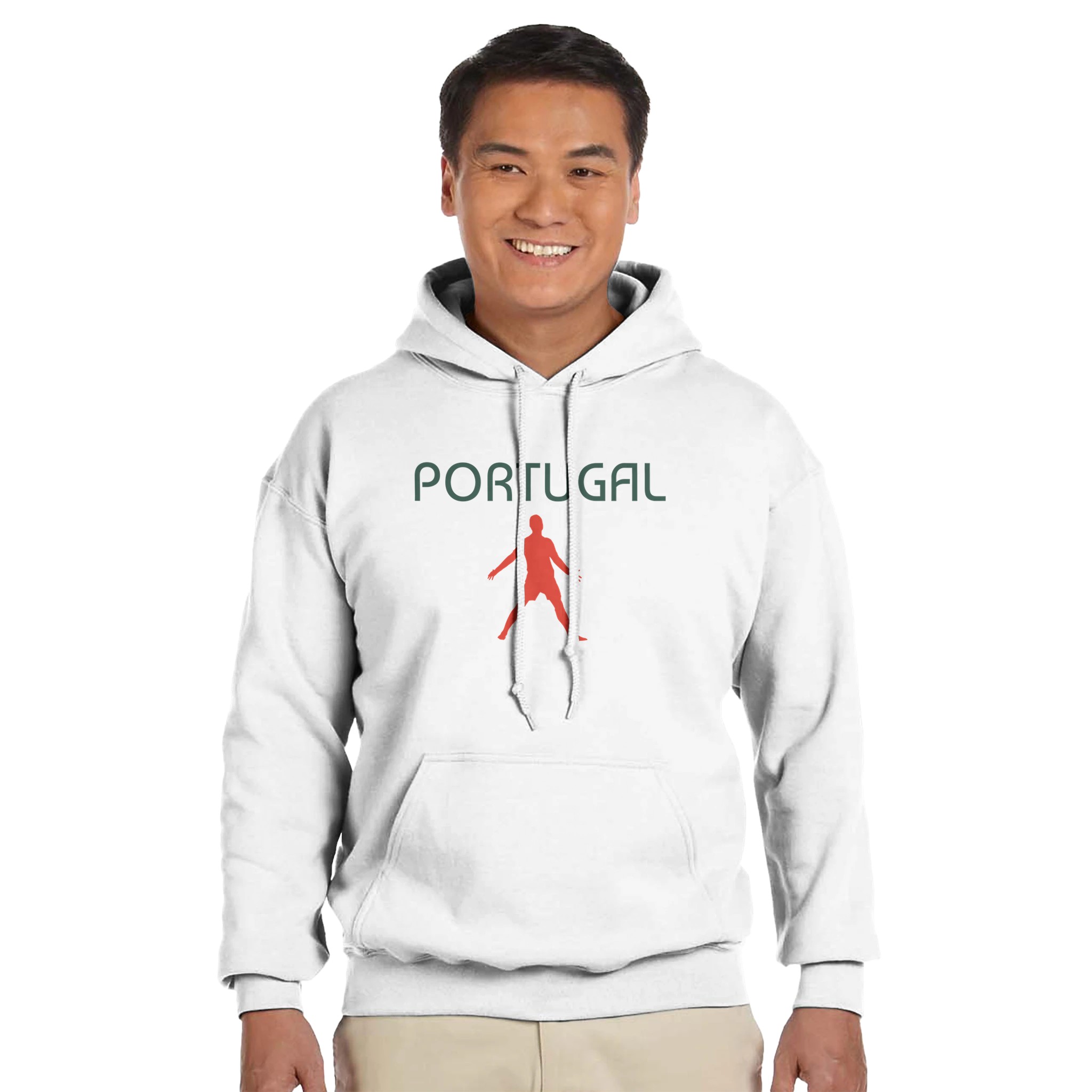 Sweat à capuche PORTUGAL CR7 blanc
