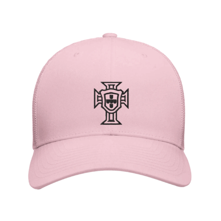 Casquette football Portugal rose - emblème brodé en noir