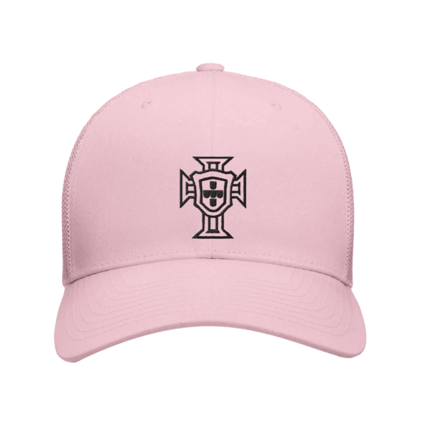 Casquette football Portugal rose - emblème brodé en noir