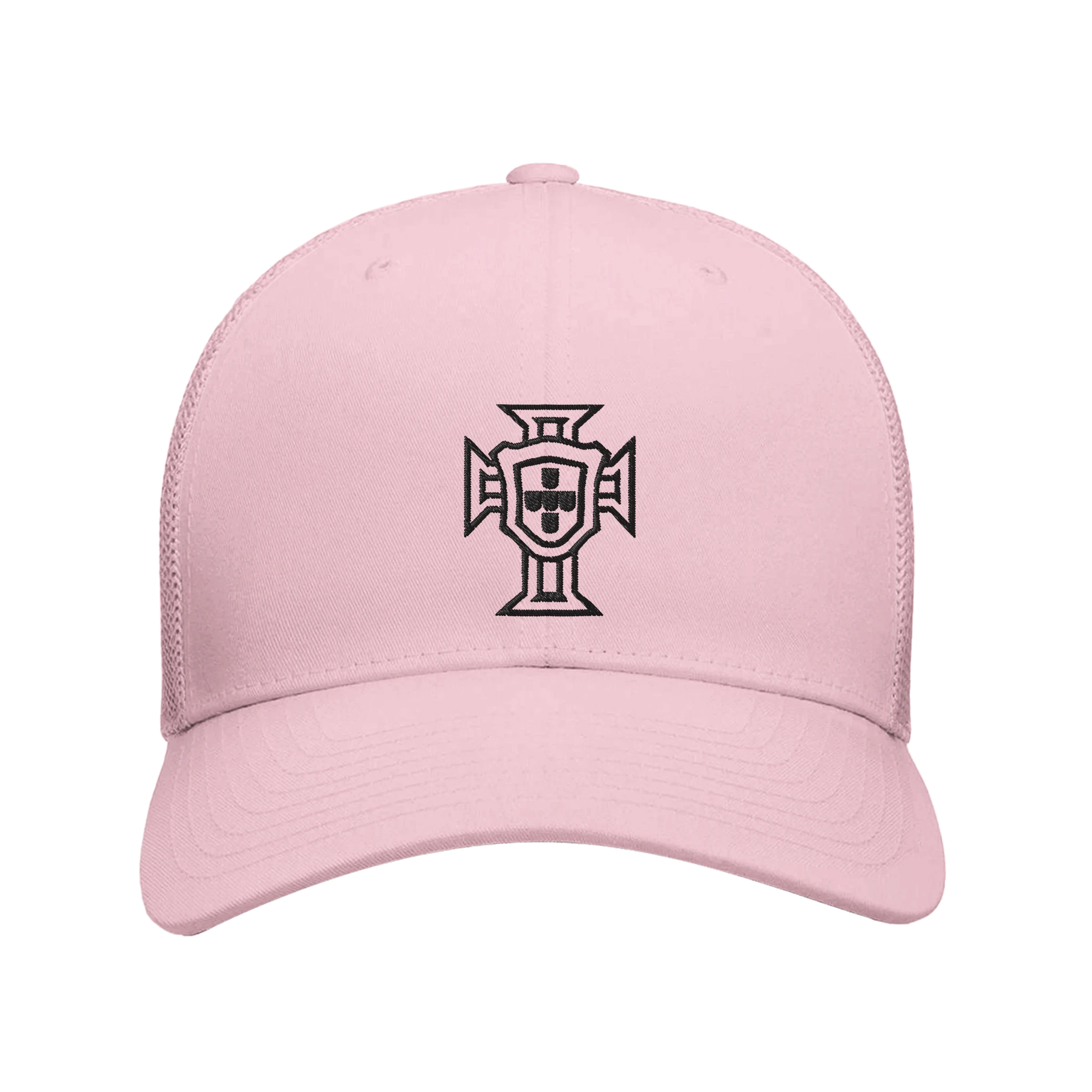 Casquette football Portugal rose - emblème brodé en noir