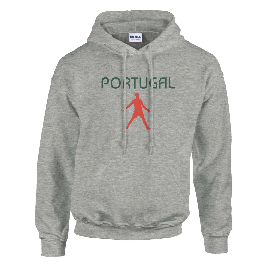 Sweat à capuche PORTUGAL CR7 gris