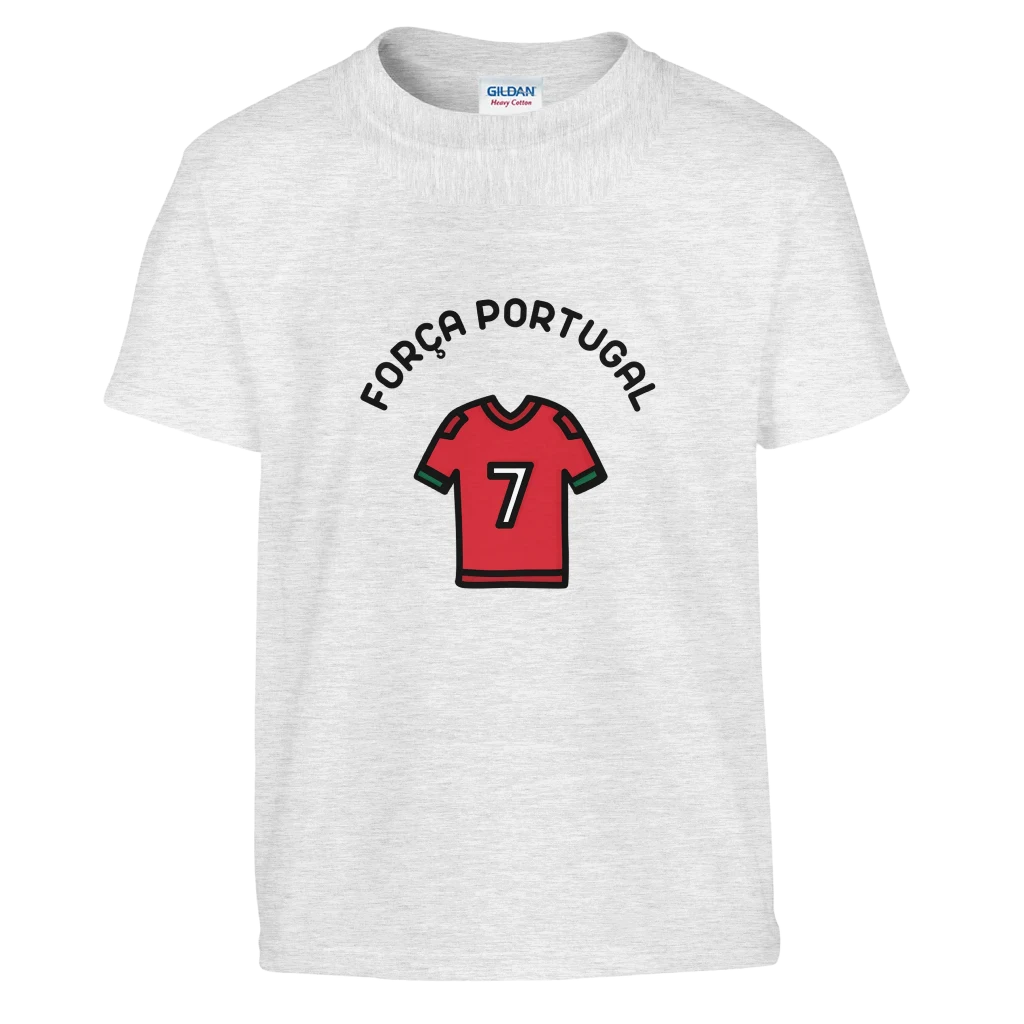 T-shirt enfant FORÇA PORTUGAL | gris