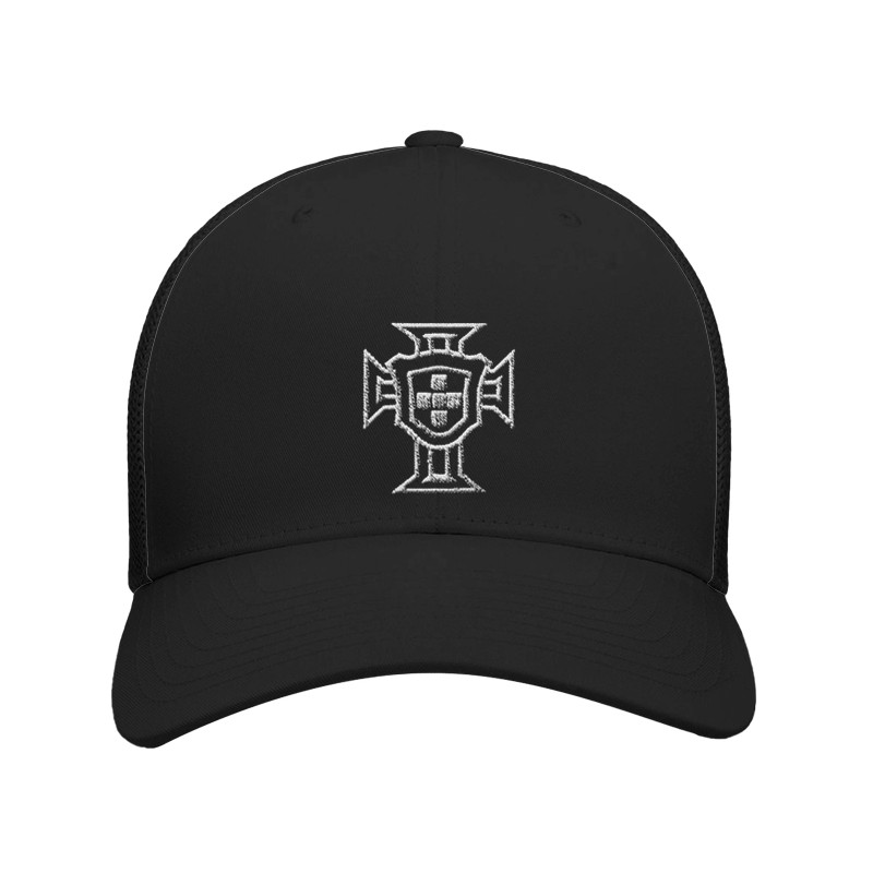 Casquette football Portugal noir - emblème brodé en blanc