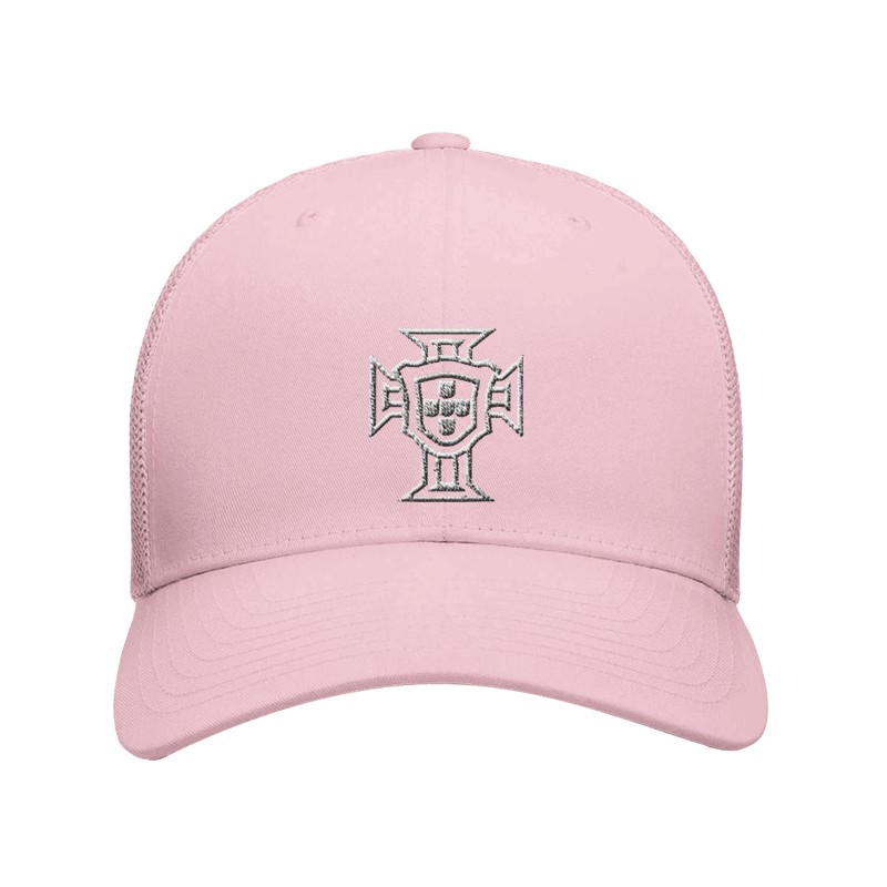 Casquette football Portugal rose - emblème brodé en blanc