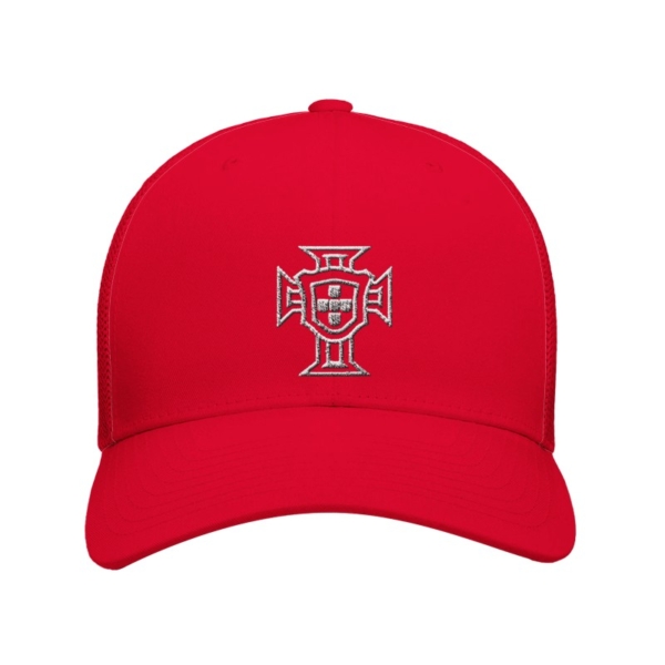 Casquette football Portugal rouge - emblème brodé en blanc