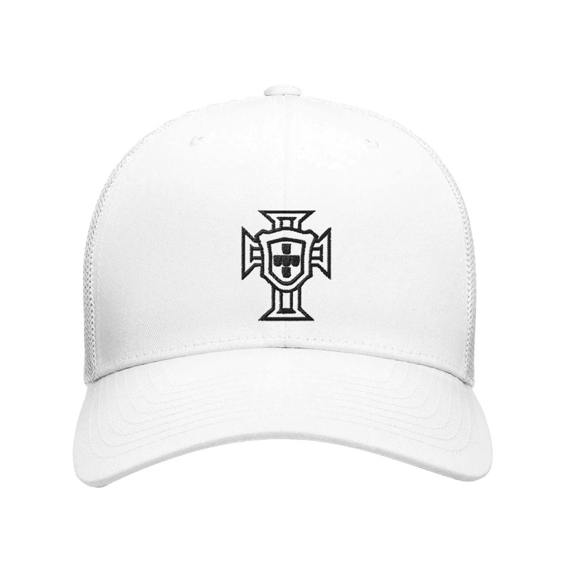 Casquette football Portugal blanche - emblème brodé en noir