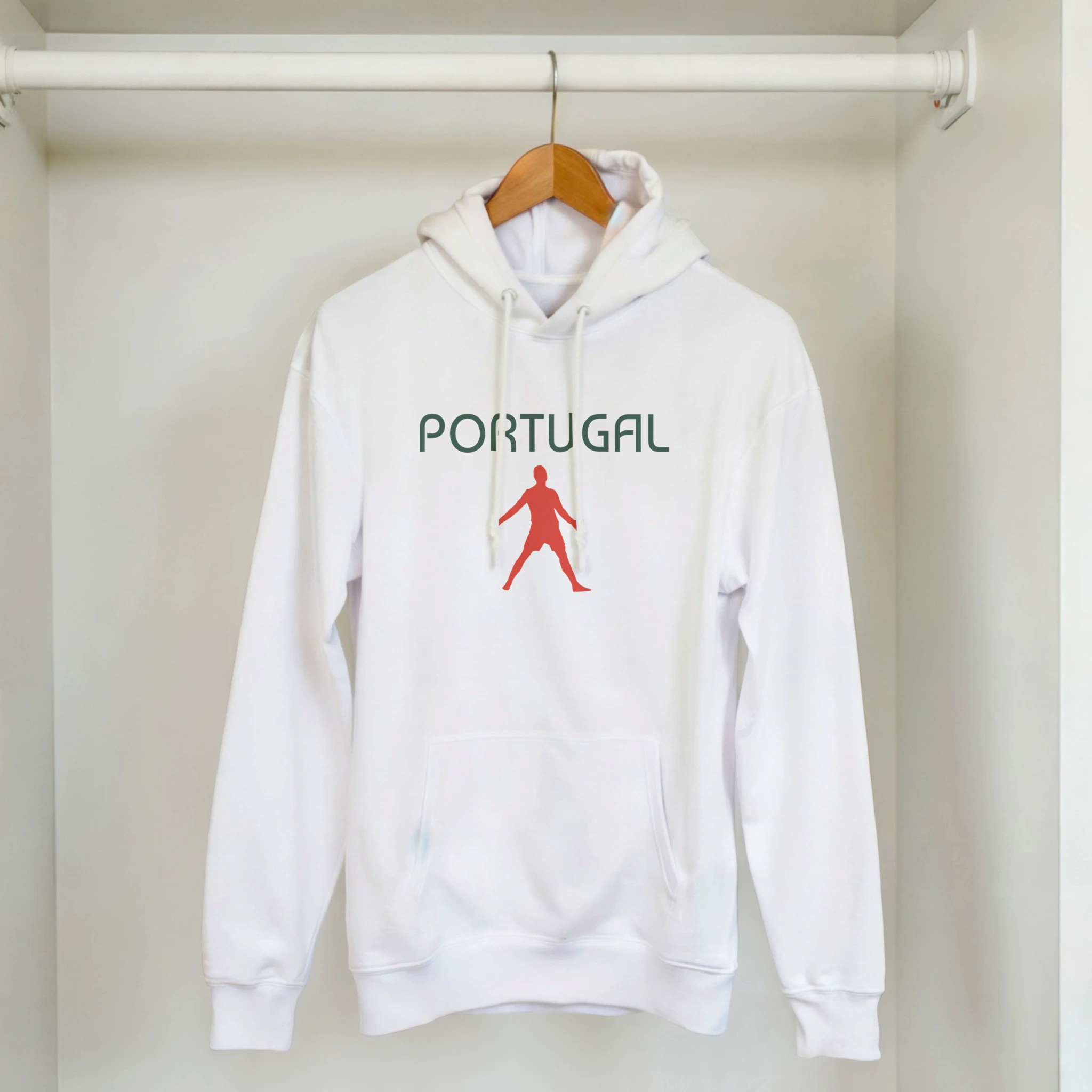 Sweat à capuche PORTUGAL CR7 blanc