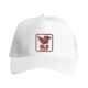 Casquette SLB SPIRIT, blanc & blanc, broderie en rouge, vue de face