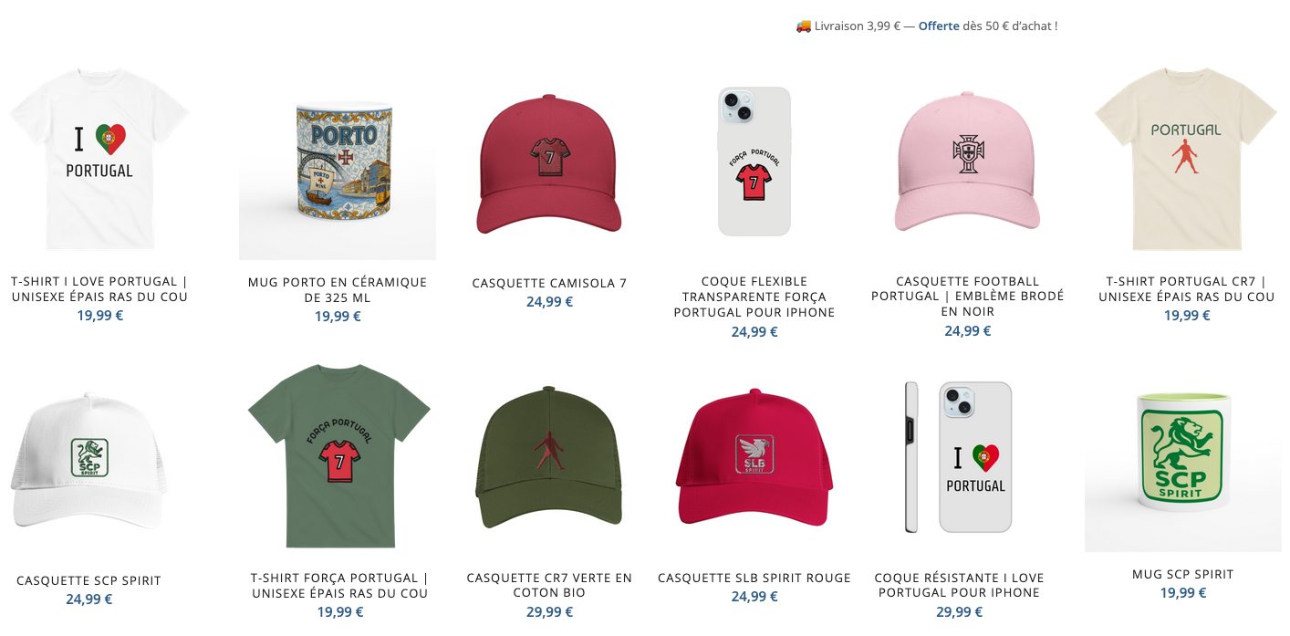 Produits de la boutique France-Portugal.com