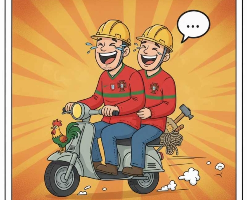 2 portugais en scooter