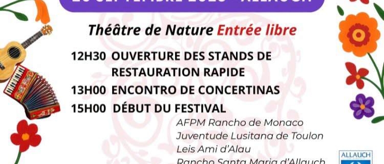 48ème Festival Folklorique Portugais à Allauch, Marseille le dimanche 20 septembre 2026